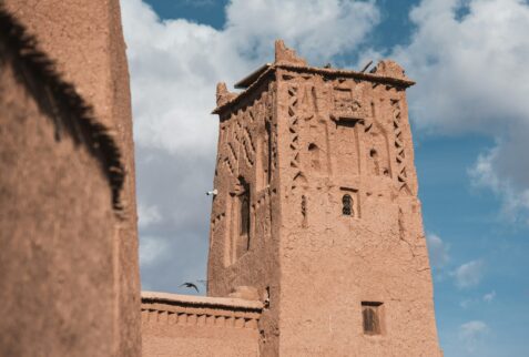 Lemen toren van de ksar Aït Ben Haddou