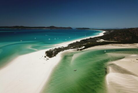 Hill Inlet en Whitehaven Beach in de Whitsundays