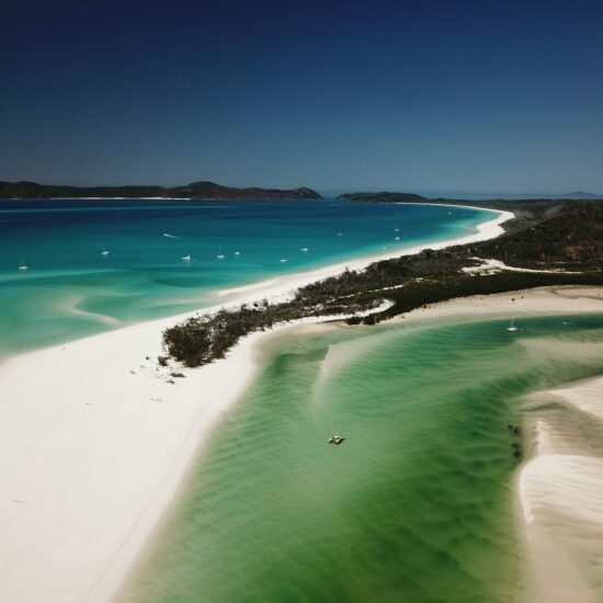 Hill Inlet en Whitehaven Beach in de Whitsundays
