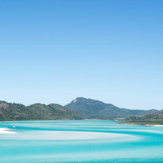 Turquoise water bij Whitehaven Beach