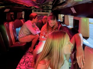 In de limousine door Las Vegas