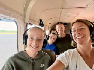 Klaar voor de vlucht boven de Grand Canyon