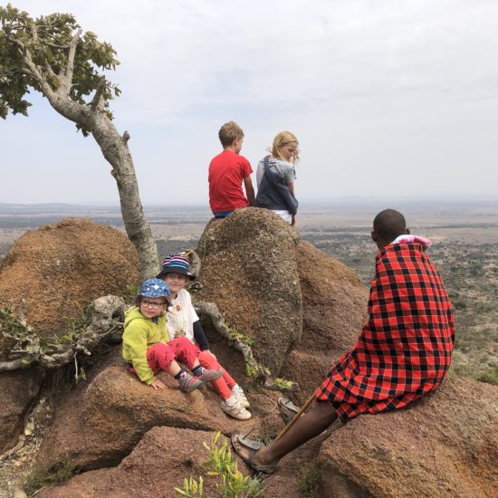 Zeppelin familie bij Masai, Kenia